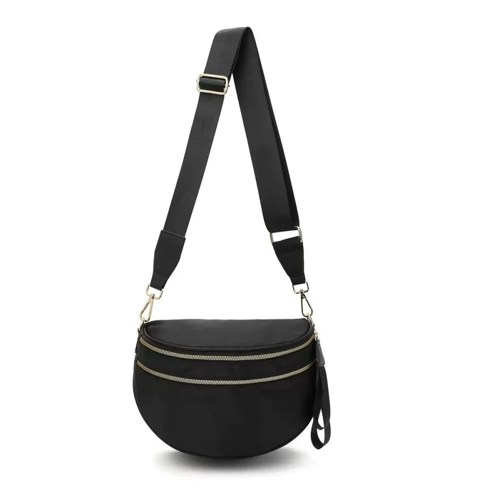 Checkered Nylon Crossbody Bag