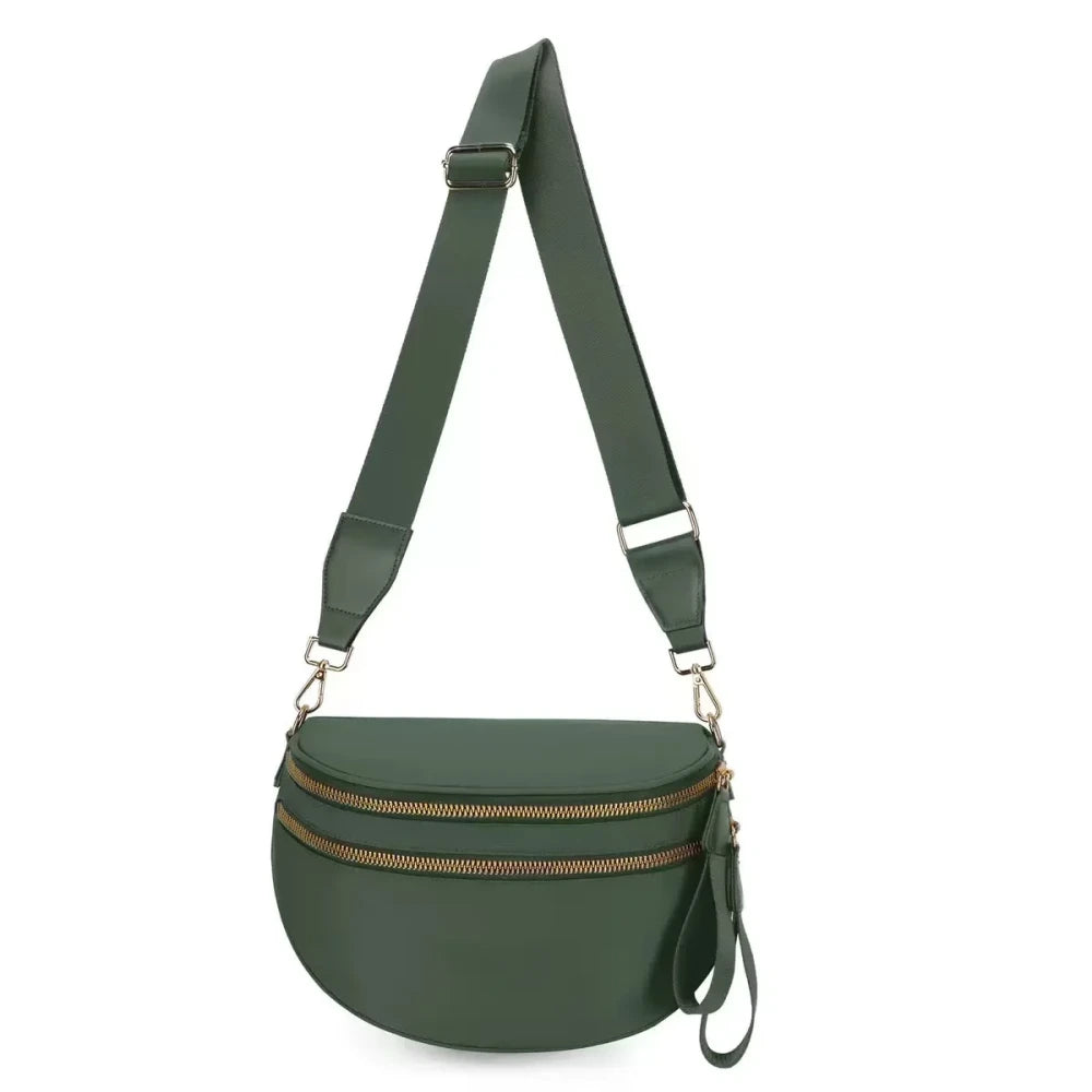 Checkered Nylon Crossbody Bag