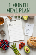 1-Month Meal Plan with Grocery List cover image
